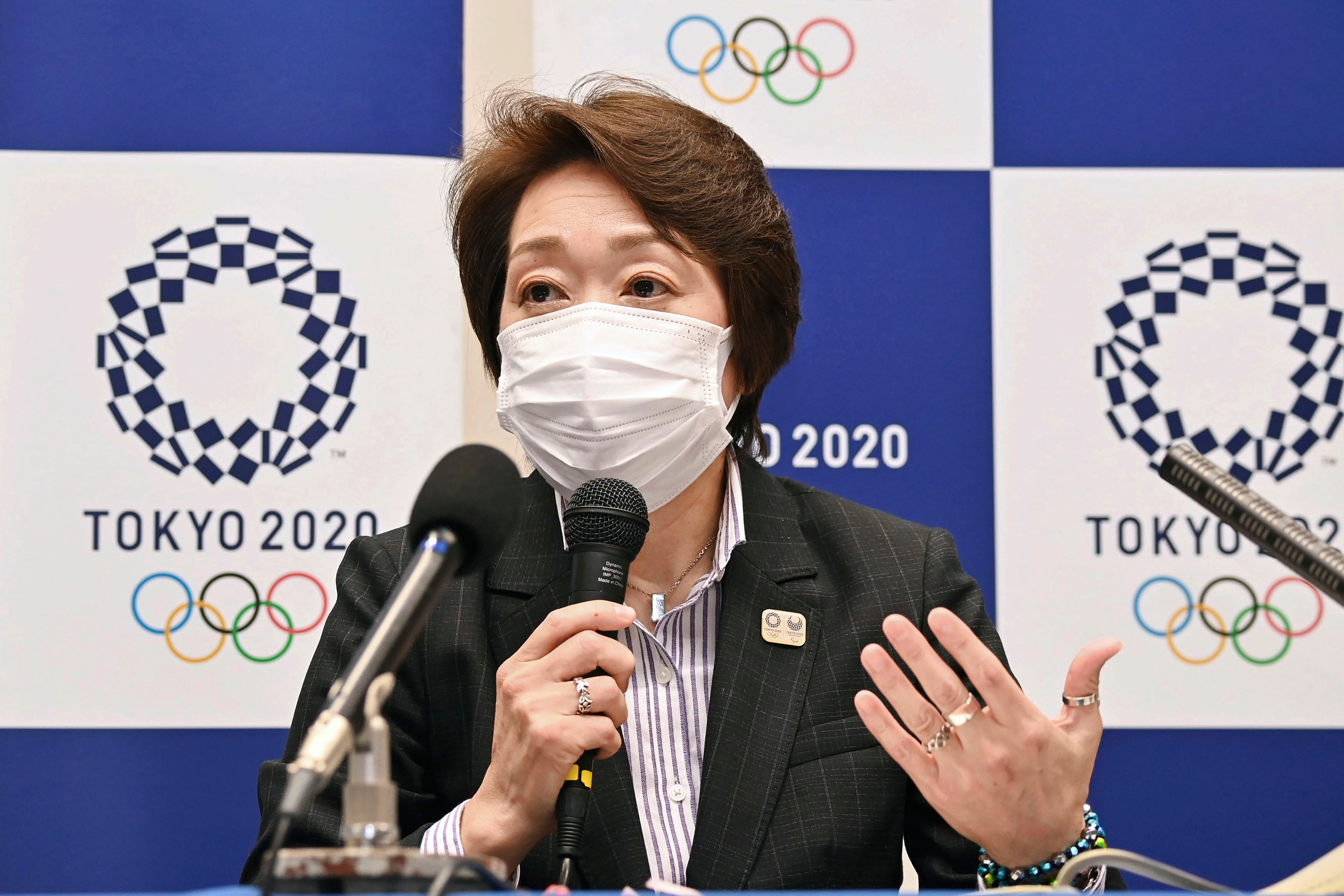 Tokyo 2020 president Seiko Hashimoto during a press conference