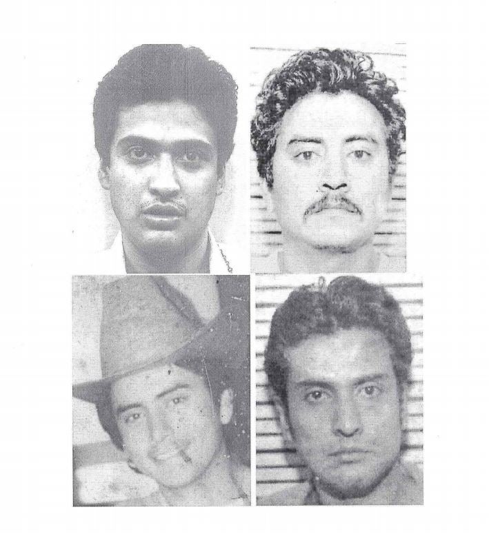 A comparison between photos of Carlos DeLuna and Carlos Hernandez