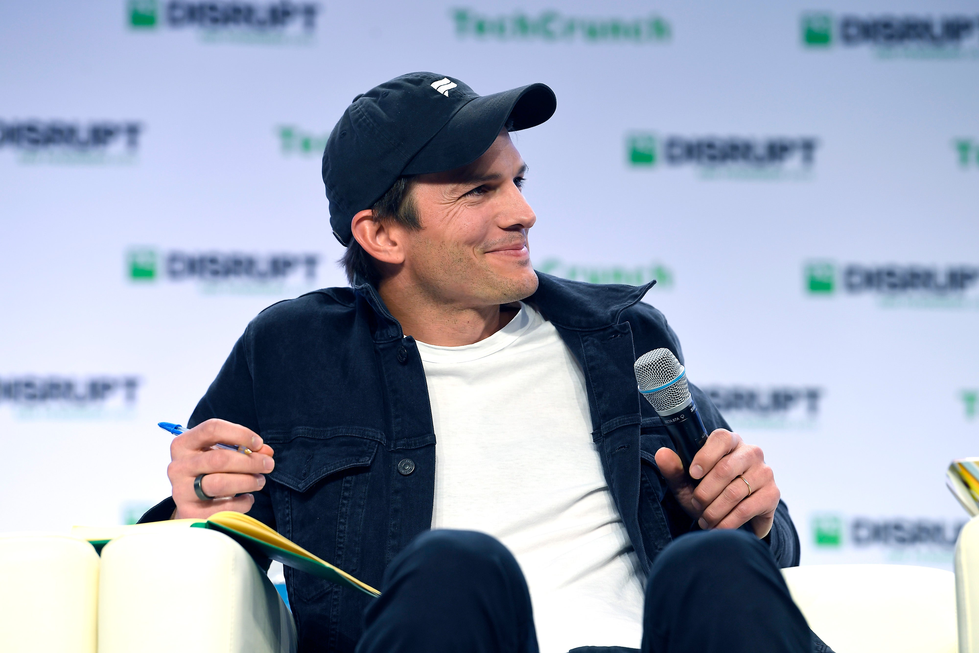 <p>File image: Ashton Kutcher speaks onstage during TechCrunch Disrupt San Francisco 2019</p>