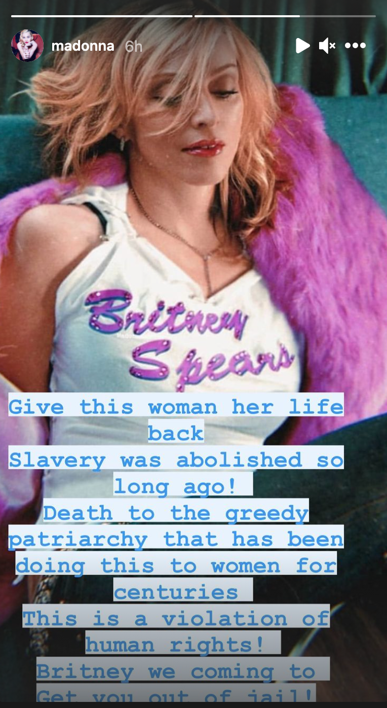 Madonna supports #FreeBritney movement