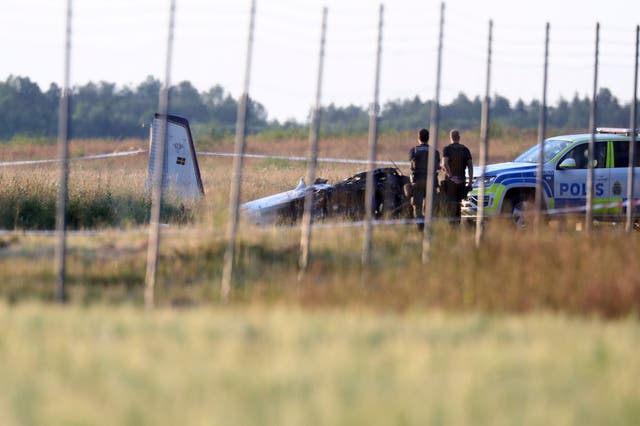 <p>Sweden Plane Crash</p>