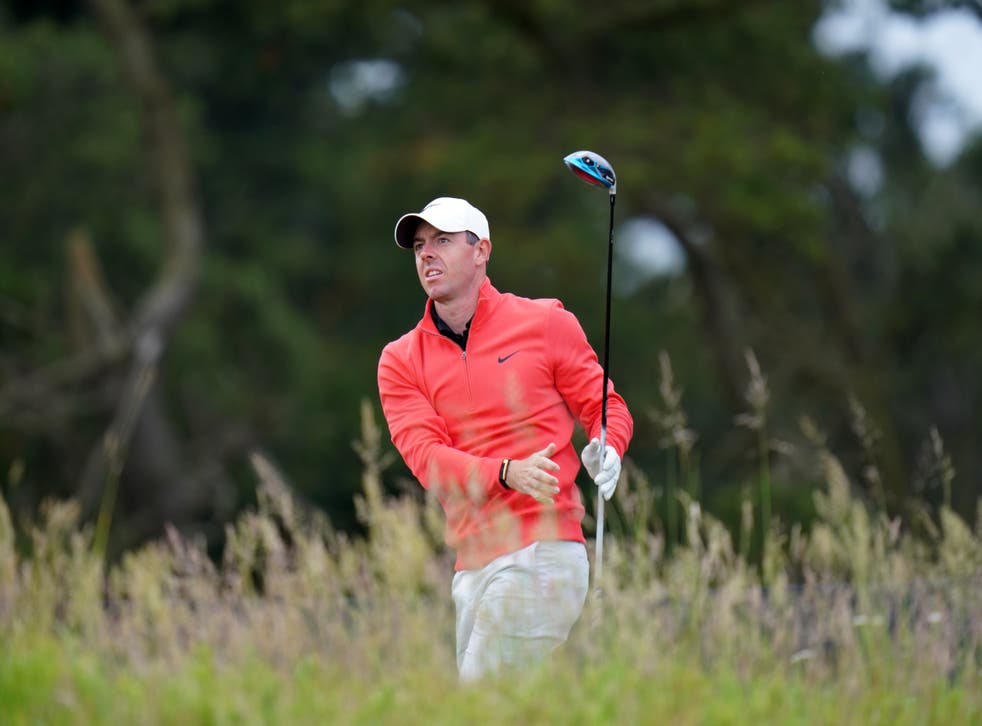 <p>Rory McIlroy on the 10th tee during day two of the abrdn Scottish Open</p>