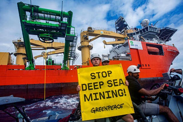 <p>Greenpeace UK say ‘we need to draw a line, and keep the deep sea off limits’</p>