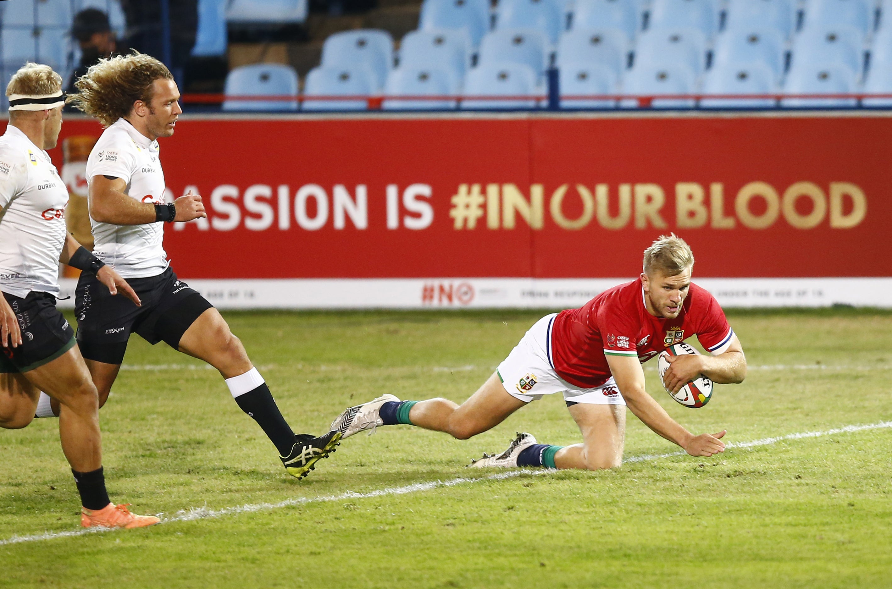 Lions take advantage of red card to comfortably beat Sharks as Jamie George leads late rout The Independent