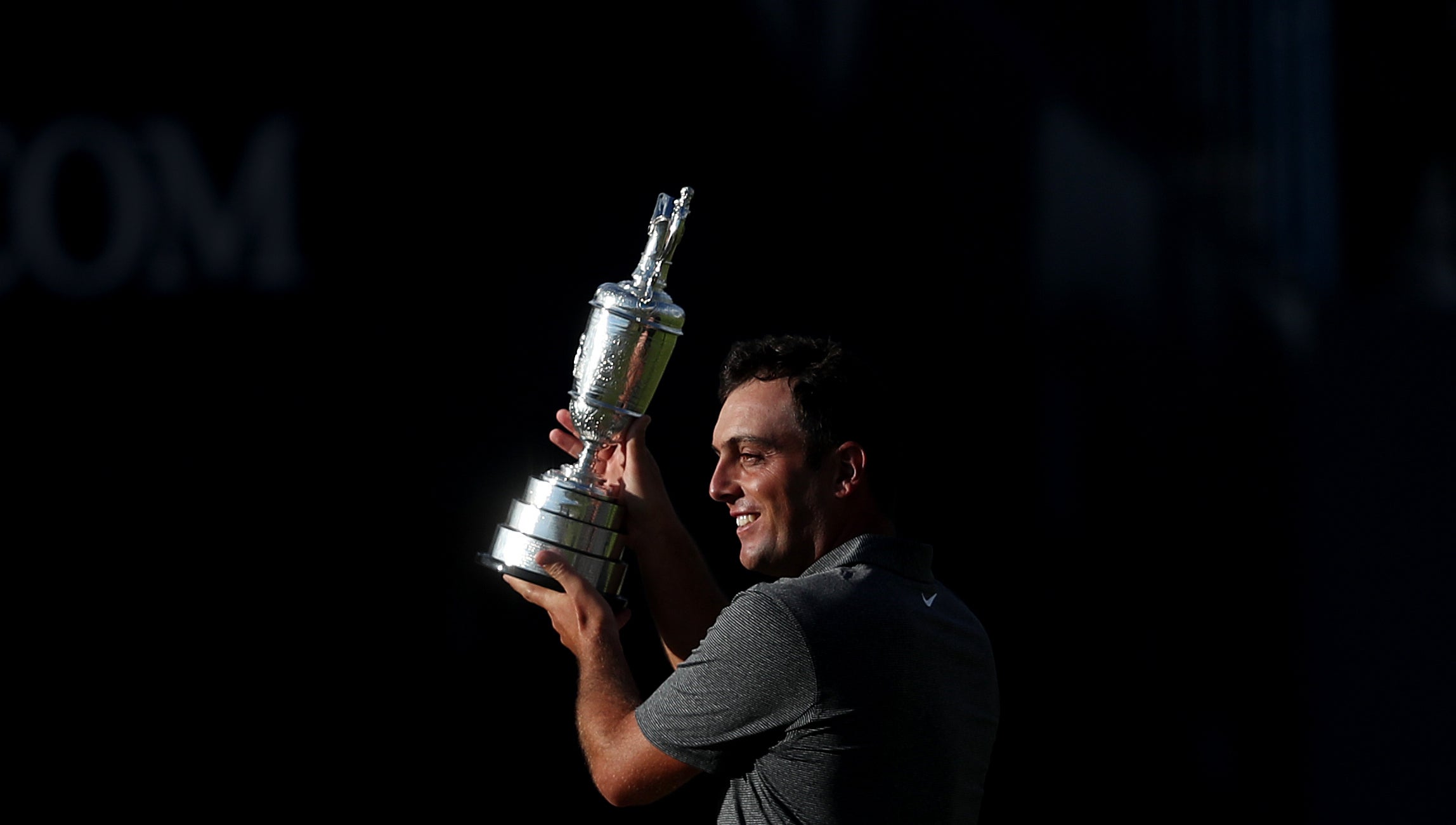 Francesco Molinari lifts the Claret Jug in 2018