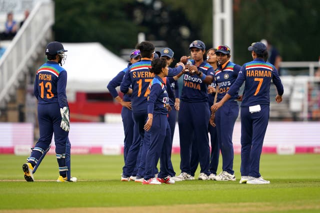 India kept their hopes of drawing the series alive with an eight-run victory over England in the second T20 of the multi-format series at Hove