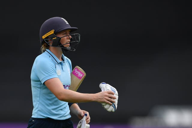 <p>England captain Heather Knight was left ‘frustrated’ by her side's collapse</p>