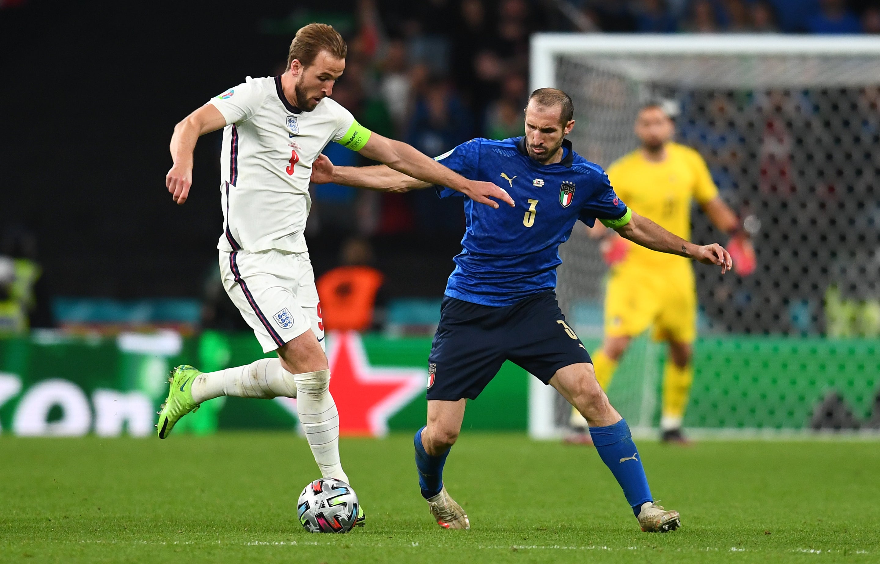 Harry Kane did not get the better of Giorgio Chiellini