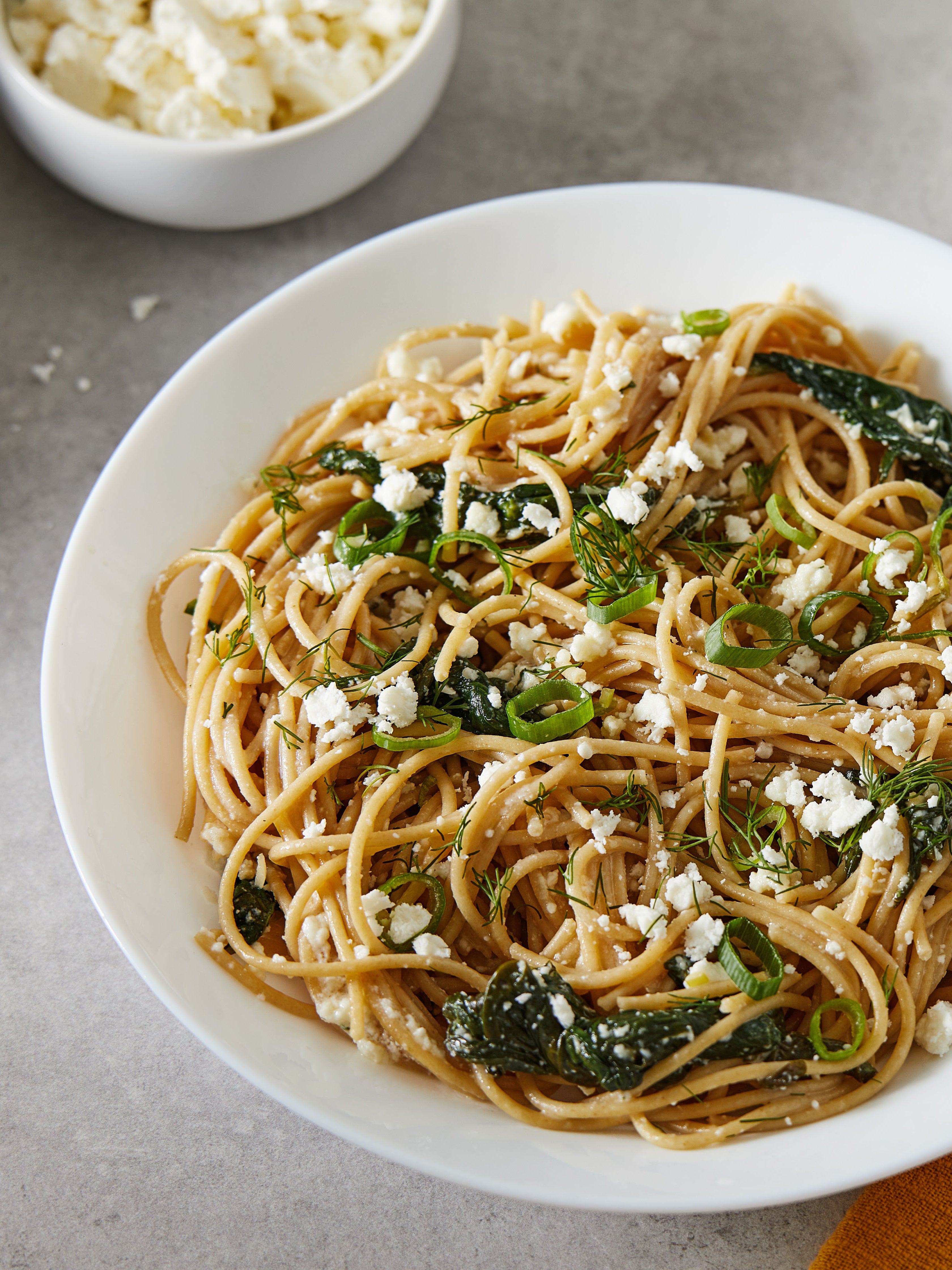 A pasta dinner that’s simultaneously rich and fresh