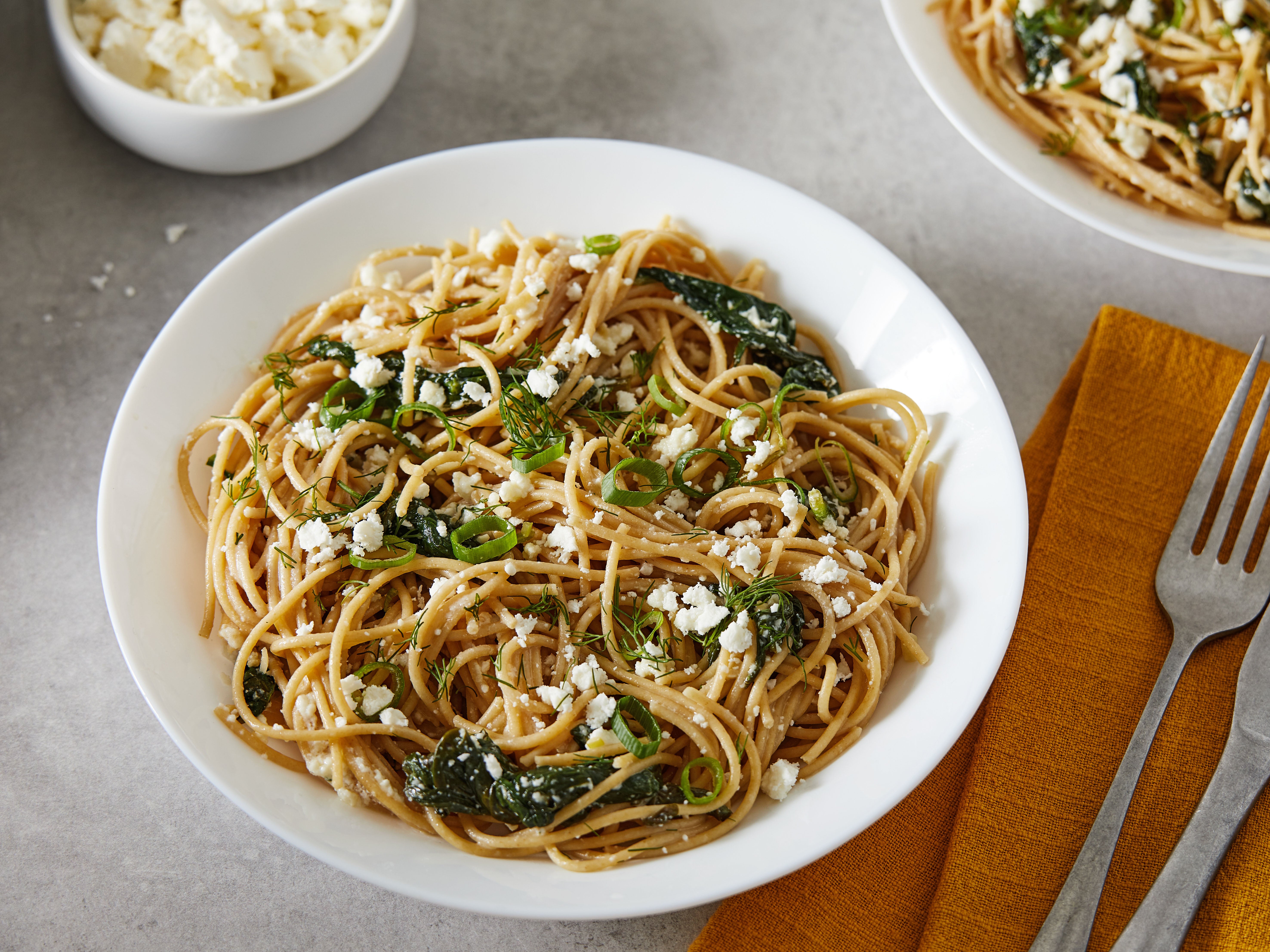 This easy, breezy dinner is done in the time it takes to cook the pasta