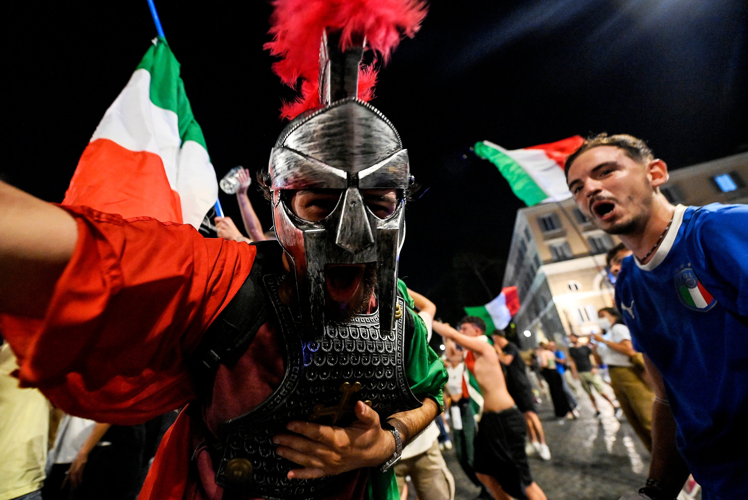 Italy’s supporters watch the UEFA EURO 2020 Championship Final in Rome