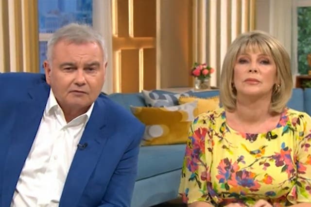 <p>Eamonn Holmes and Ruth Langsford on ‘This Morning'</p>