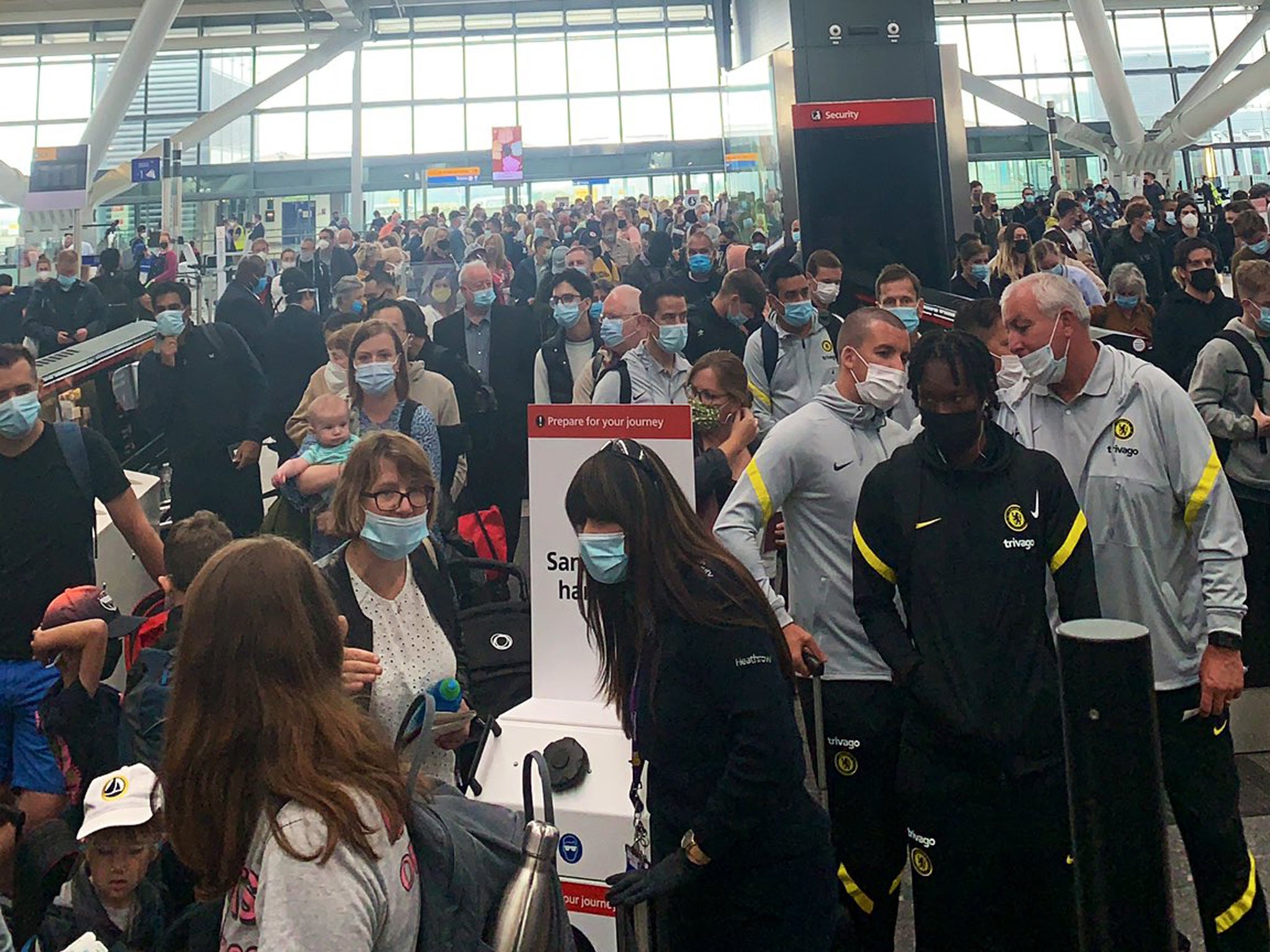 <p>‘Total chaos’ at Heathrow this morning</p>