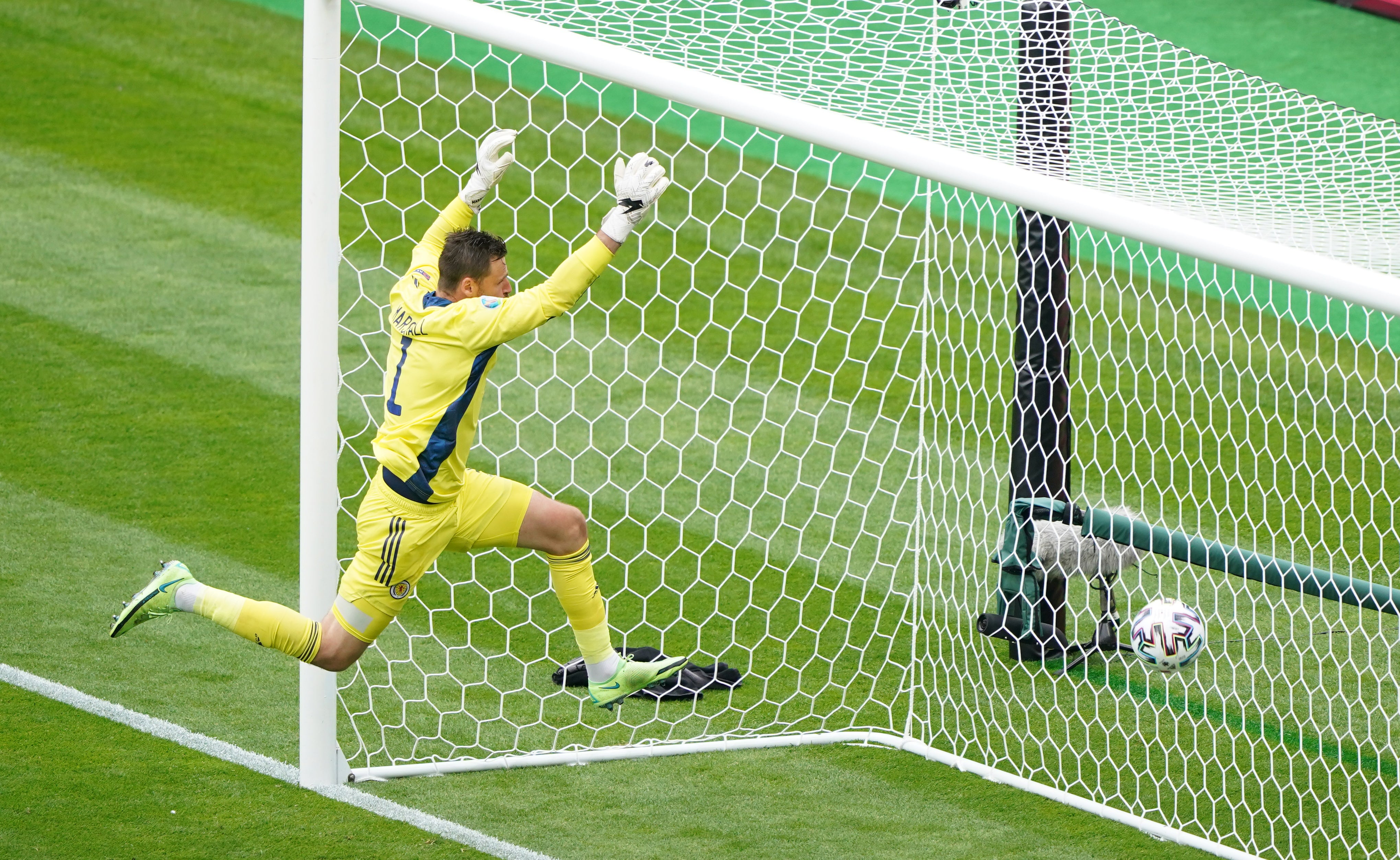 David Marshall was beaten by Patrik Schick's wonder goal at Hampden