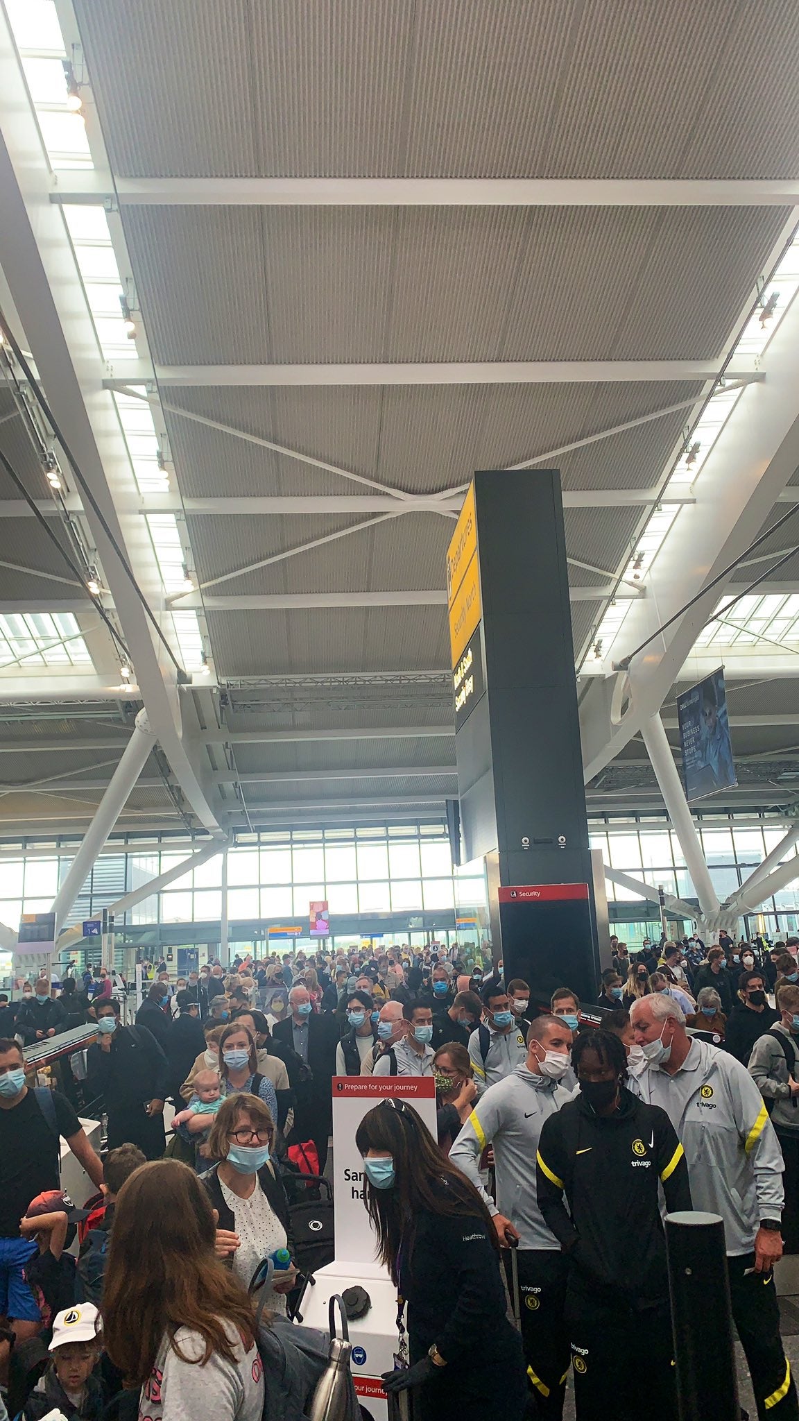 Crowds at Heathrow