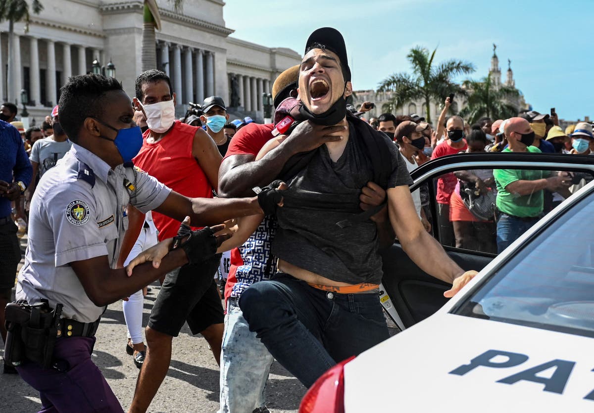 Cuban protests - live: Biden welcomes &lsquo;clarion call&rsquo; of freedom as demonstrations spread from Havana to Miami
