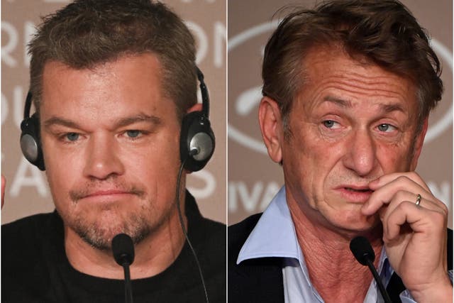 <p>Matt Damon and Sean Penn</p>