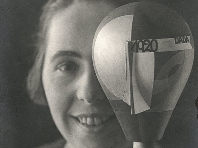 <p>‘Sophie Taeuber with her Dada head’, 1920, by Nicolai Aluf</p>