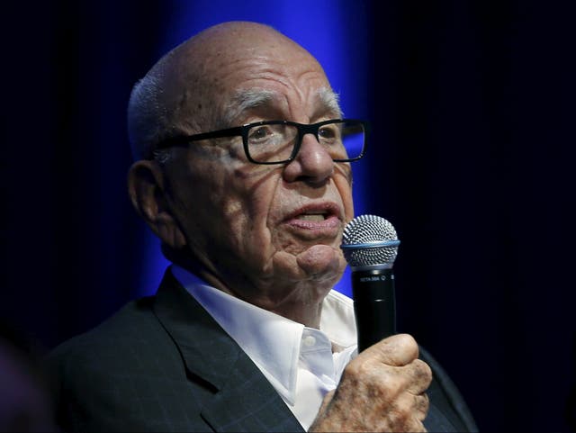 <p>Rupert Murdoch speaking in 2020</p>