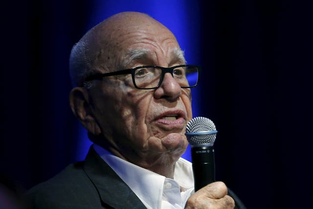 <p>Rupert Murdoch speaking in 2020</p>