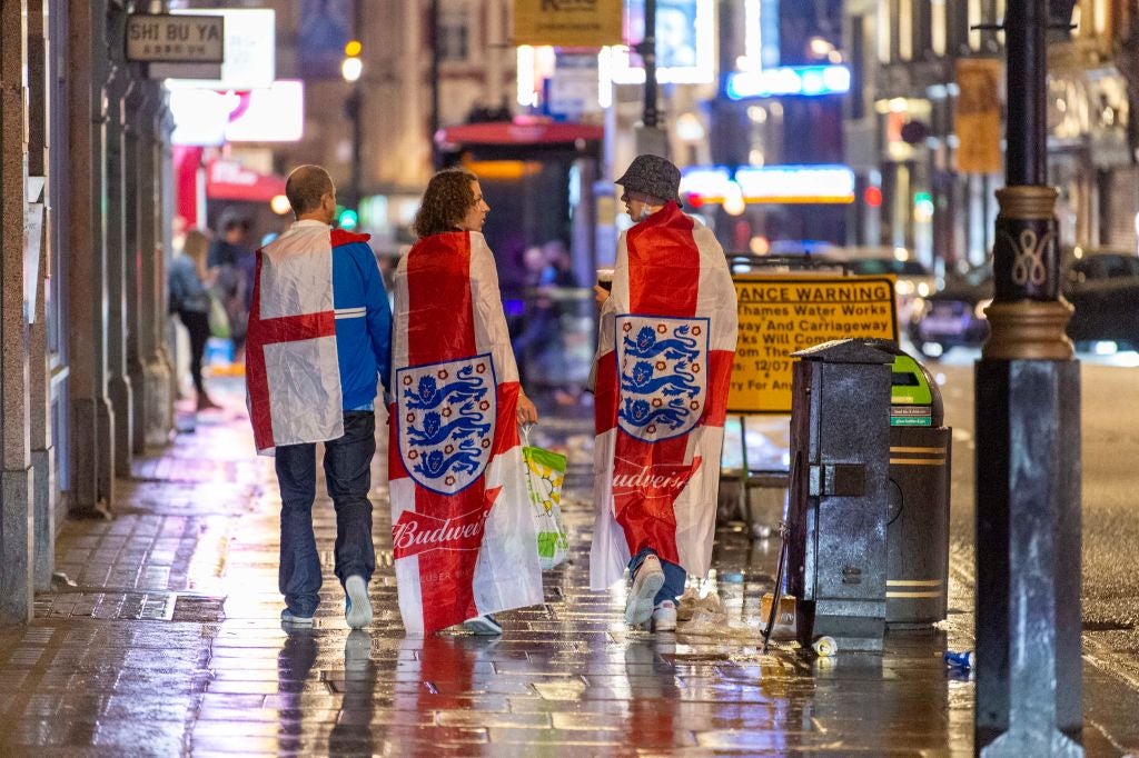 Multiple areas around London before the Euro 2020 final were the sight of unsavoury scenes