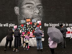 Marcus Rashford mural vandalised with racist graffiti, police say