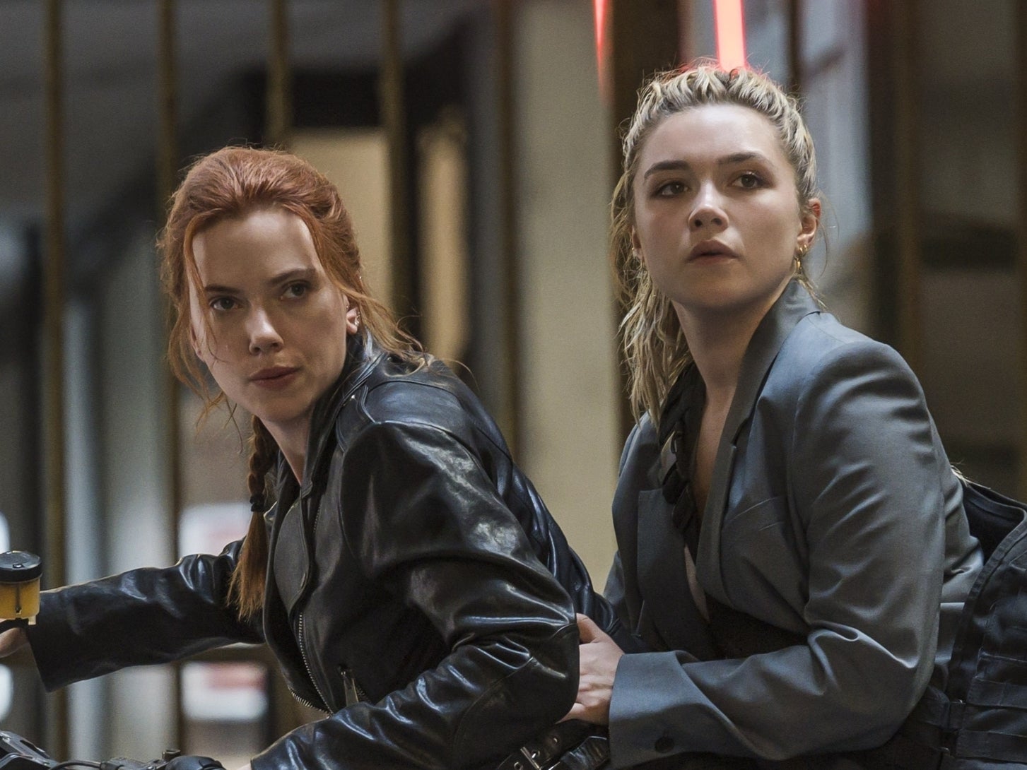 Scarlett Johansson and Florence Pugh in ‘Black Widow'