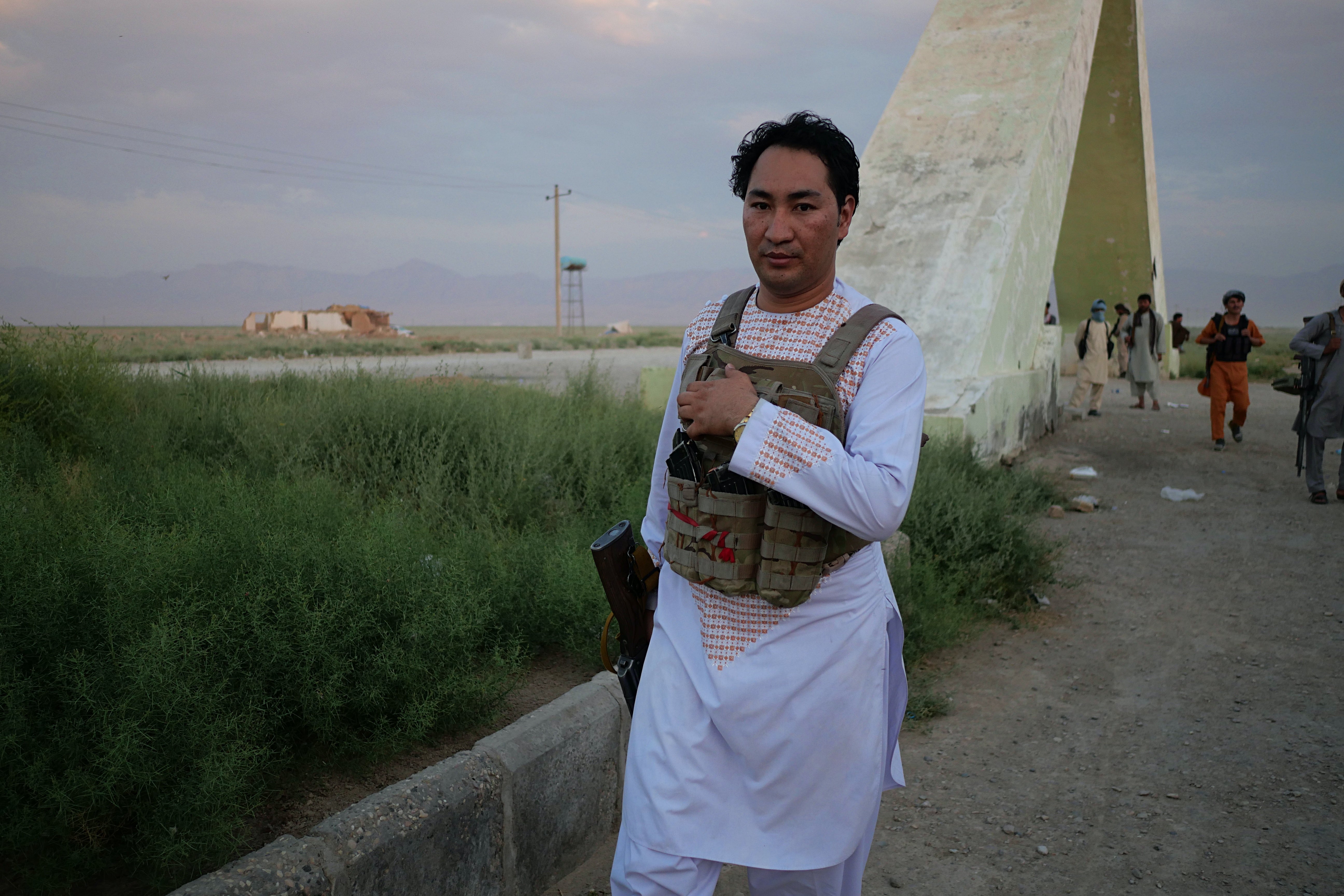 Rauof Aliyar, a member of Abbas Ibrahim Zada's mitilia, has been fighting on the front line at Siahgerd, north of Mazar-i-Sharif, for one month. He has risked his job with local NGO to protect his city