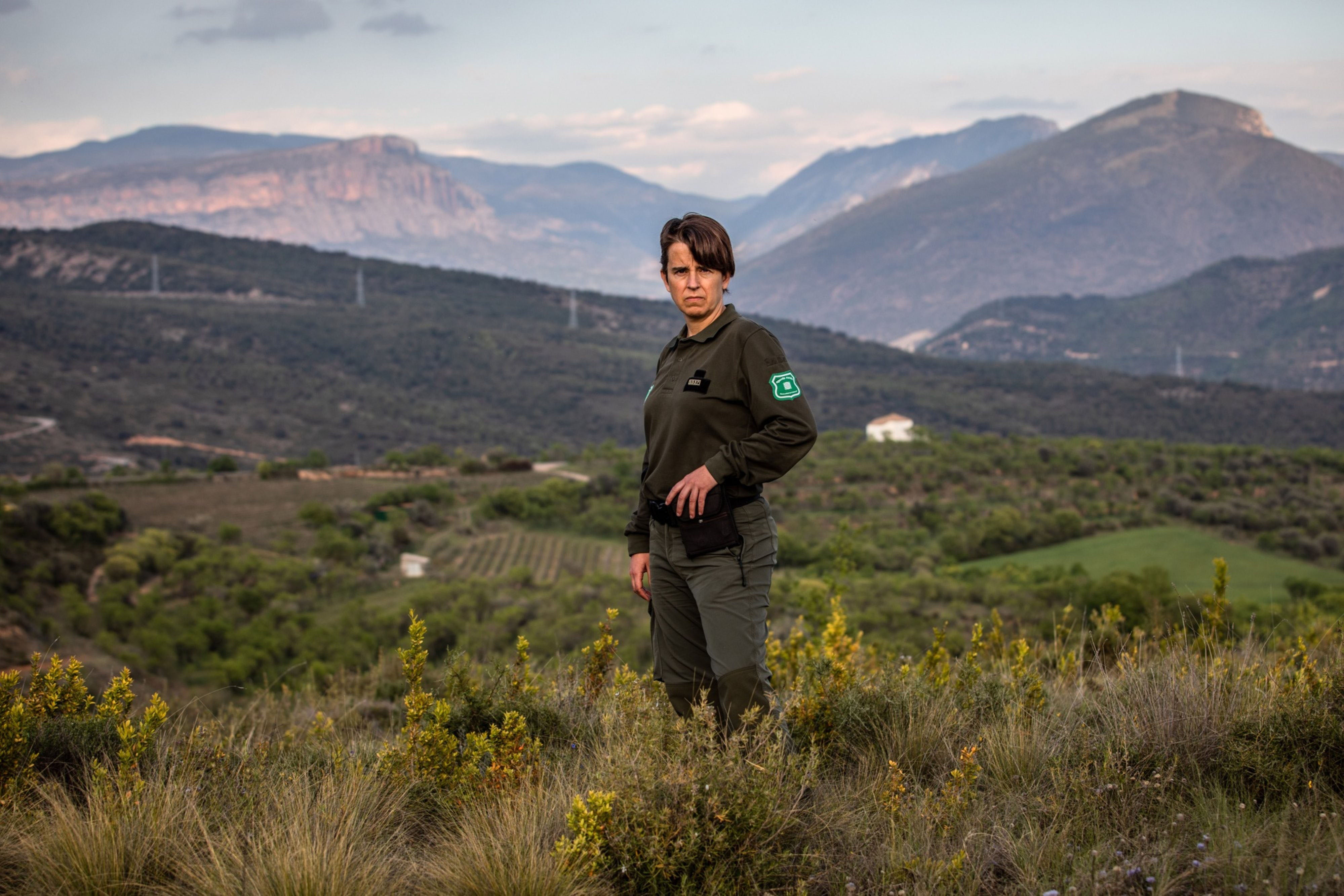 Anna Servent in a wild field near Tremp village in the Aran Valley