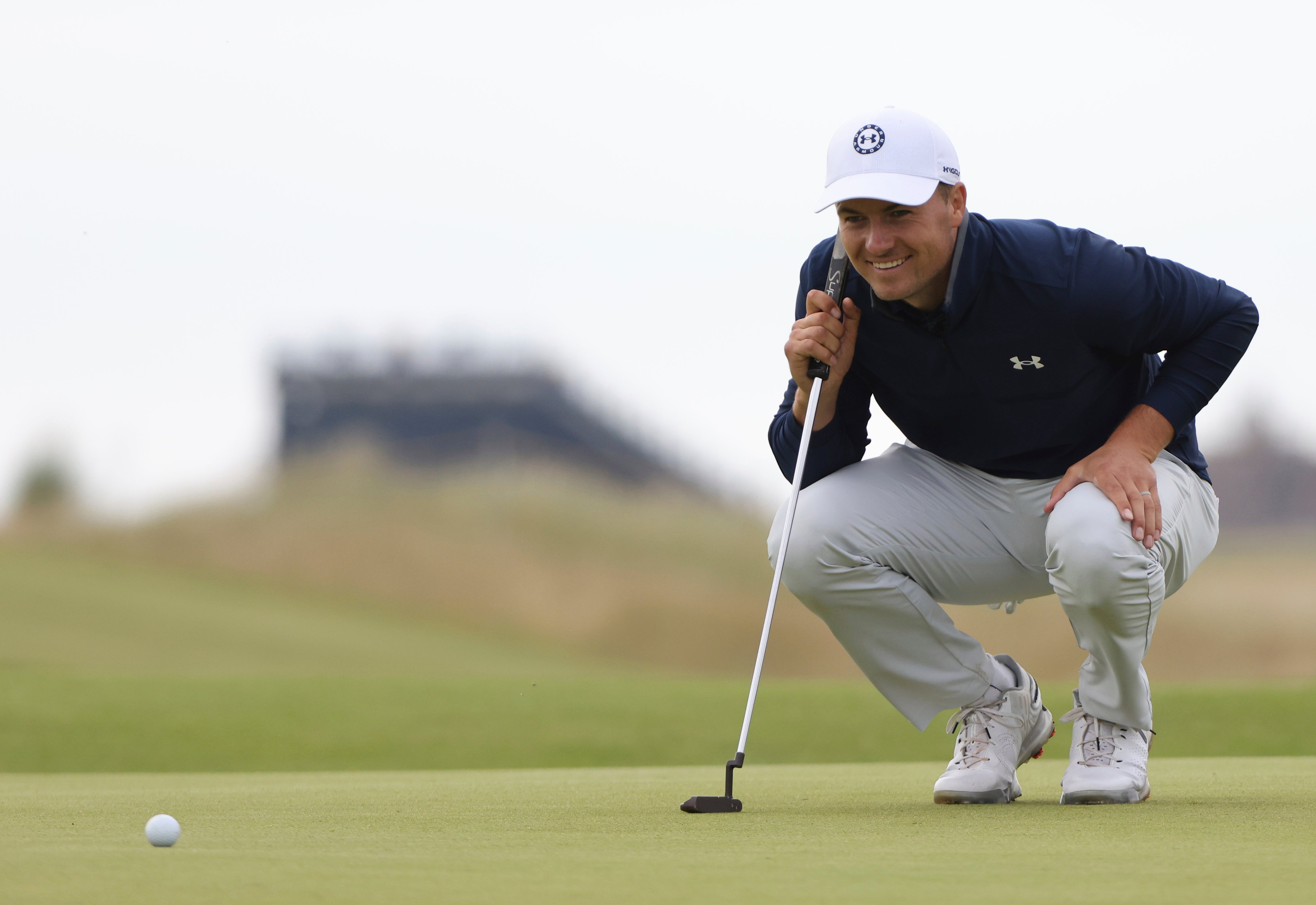 Jordan Spieth during a practice round at Royal St George’s on Tuesday