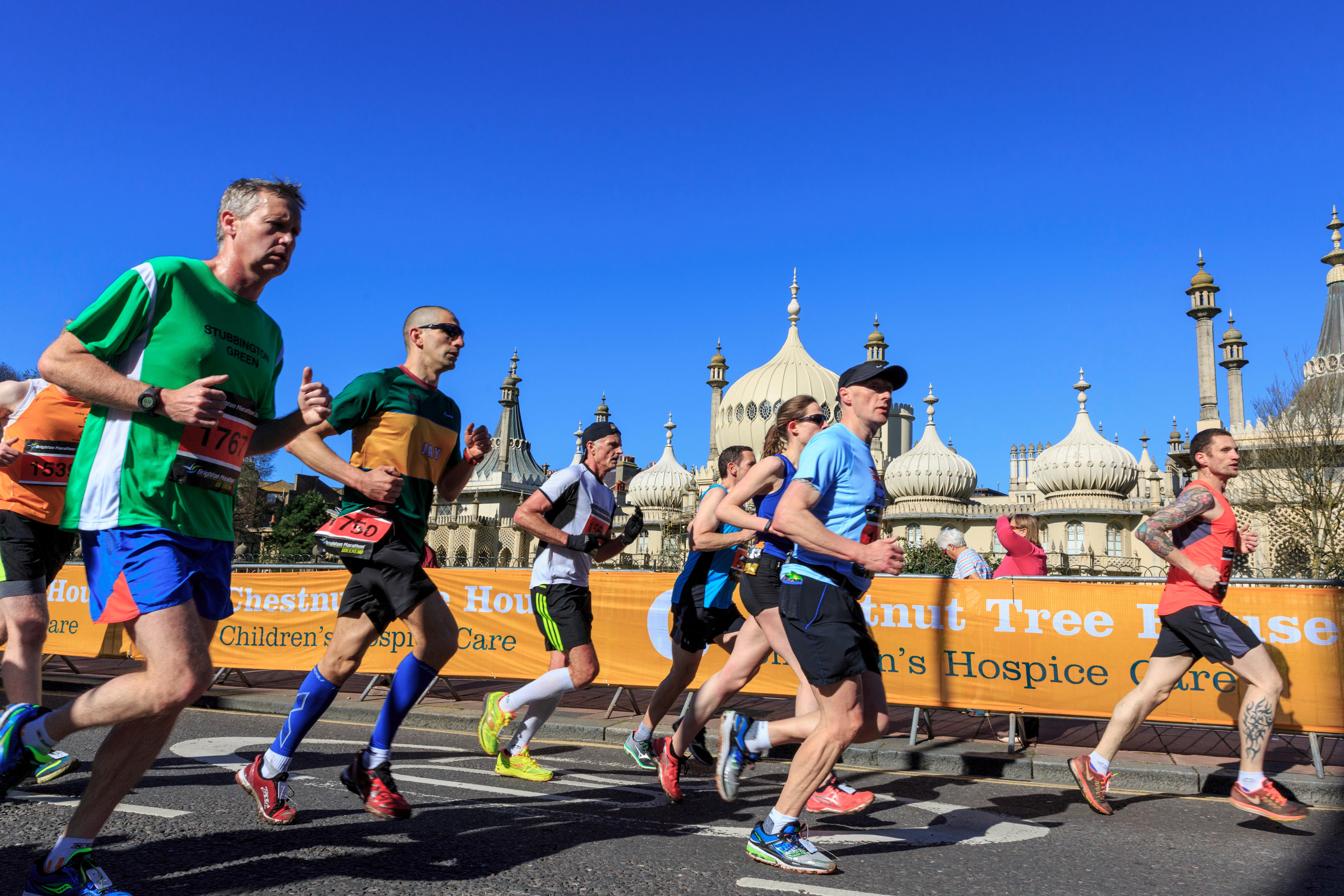 Runners competing in the Brighton Marathon