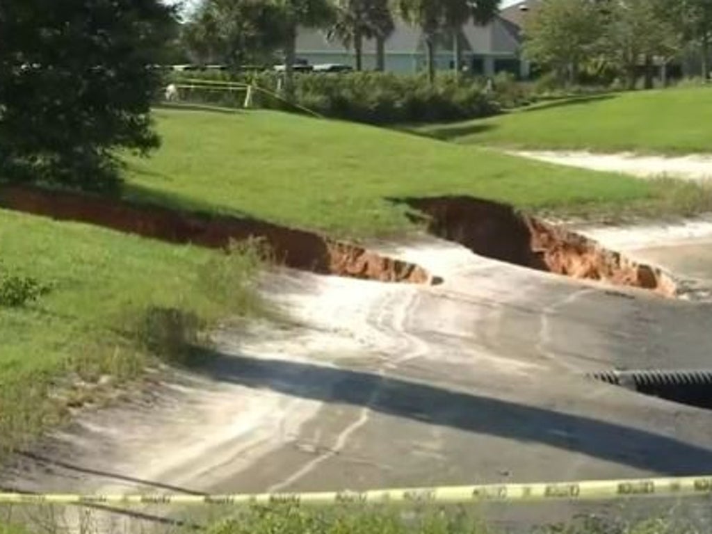 Giant sinkholes open up in Trump-loving Florida community