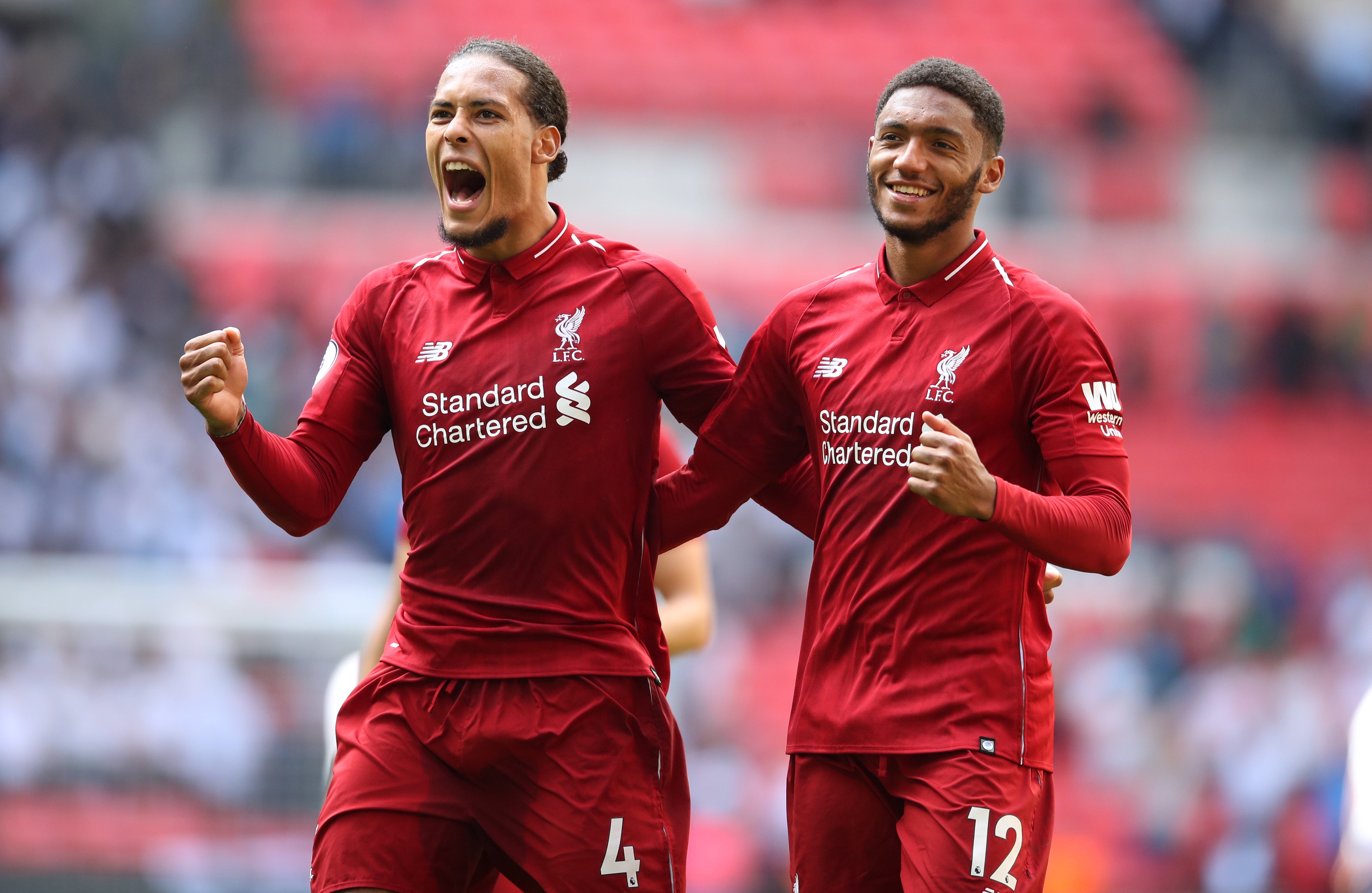 Liverpool sorely missed Virgil Van Dijk (left) and Joe Gomez (right) last season