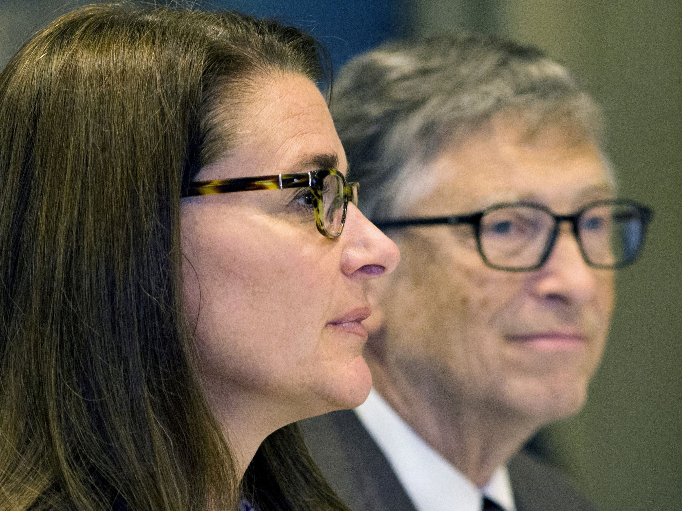 American business magnate Bill Gates and wife Melinda Gates attend a news conference by United Nations’s movement “Every Woman, Every Child” in Manhattan, New York 24 September 2015