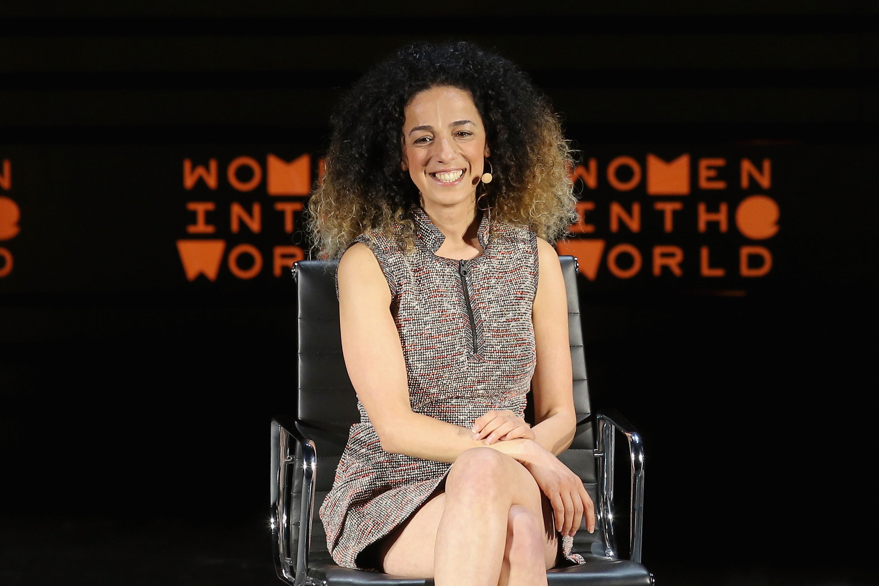 File: Author Masih Alinejad speaks onstage during Tina Brown's 7th Annual Women In The World Summit on 7 April 2016 in New York City