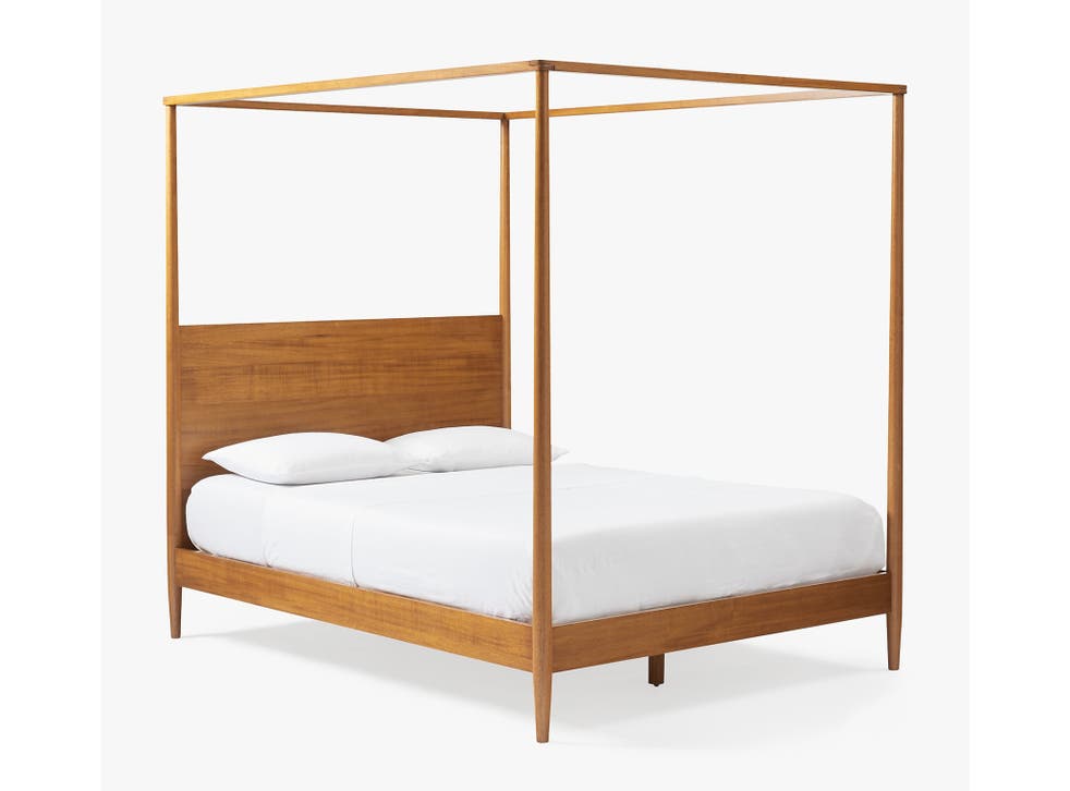 Best Four Poster Bed Wooden Black And, How To Make A 4 Post Bed Frame