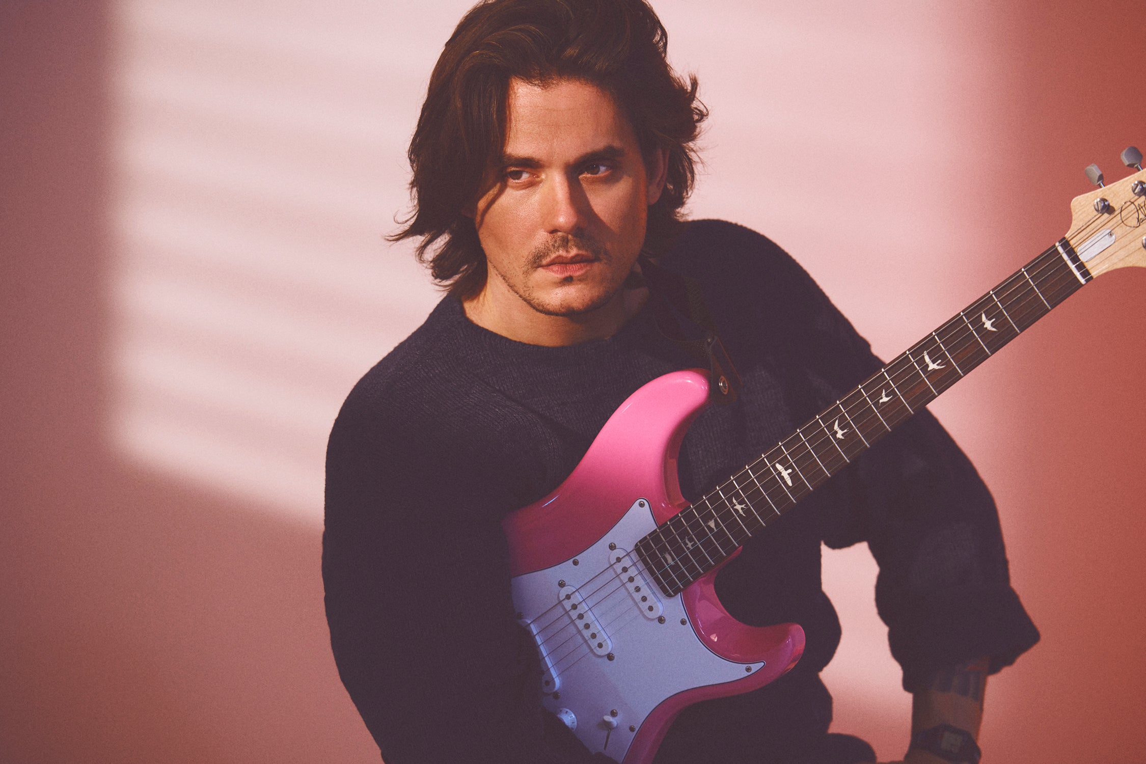 John Mayer in a promo shot for his new Eighties-influenced album, ‘Sob Rock’