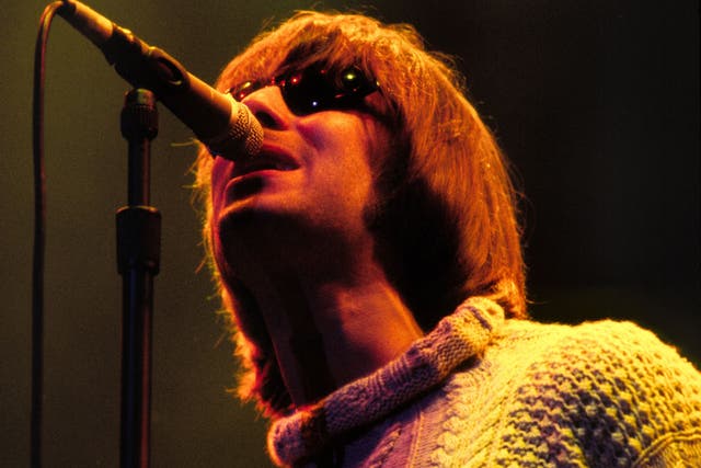 <p>Liam Gallagher performs with Oasis at Knebworth</p>