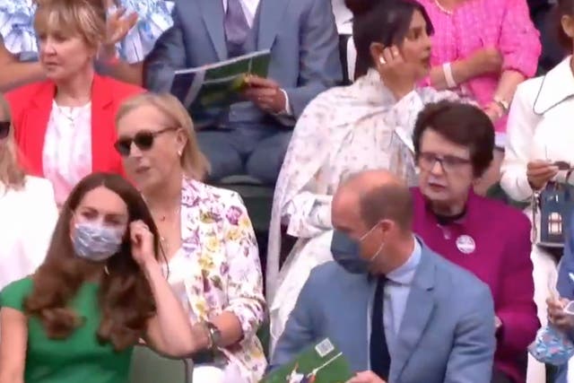 <p>Priyanka Chopra appears to ‘snub’ Kate Middleton and Prince William at Wimbledon</p>