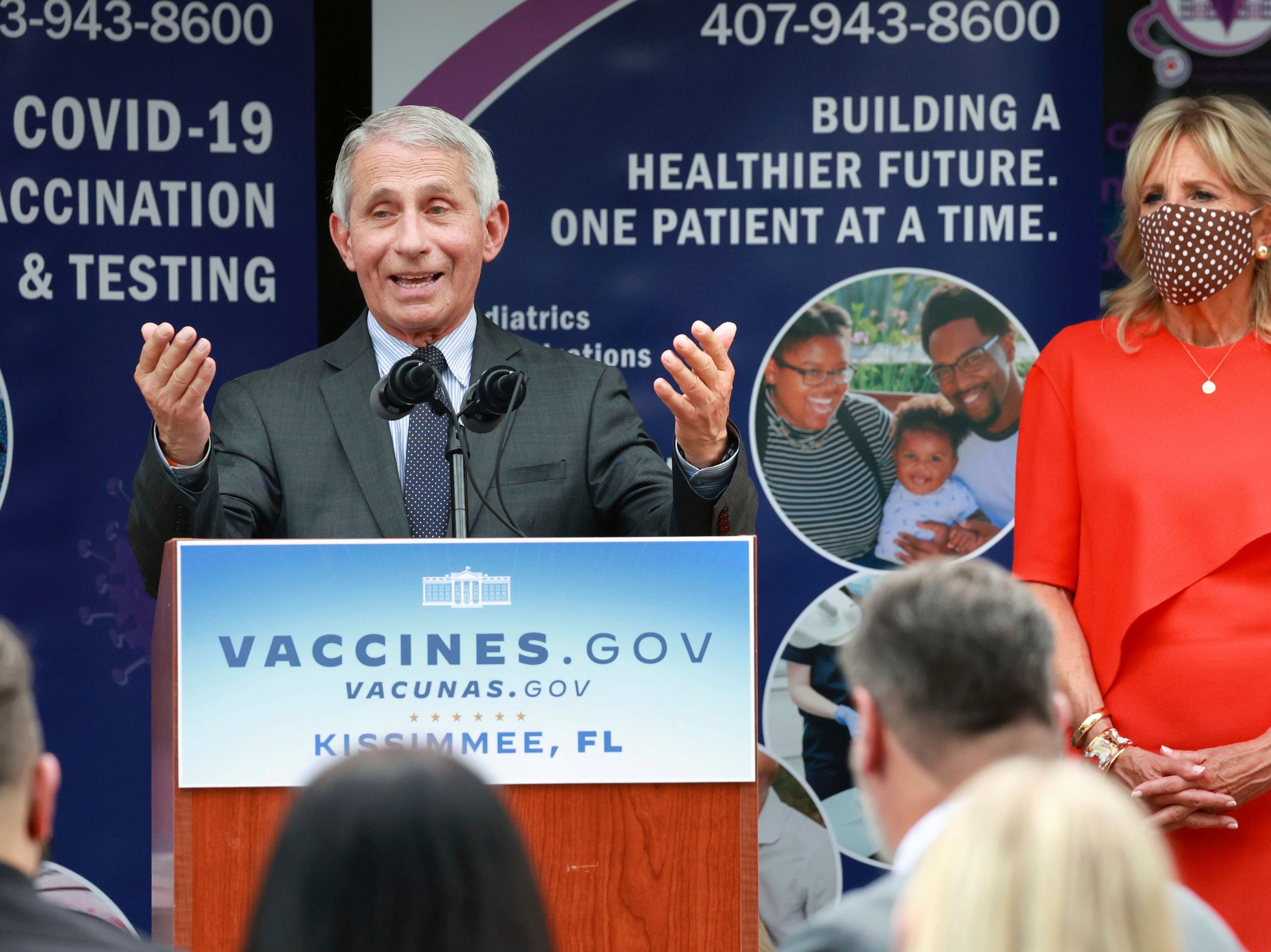 Anthony Fauci in Florida in June.