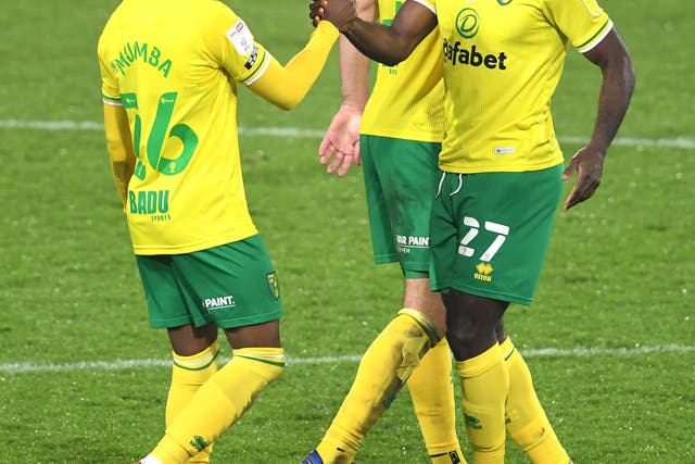 Bali Mumba (left) joined Norwich from Sunderland last summer (Joe Giddens/PA).