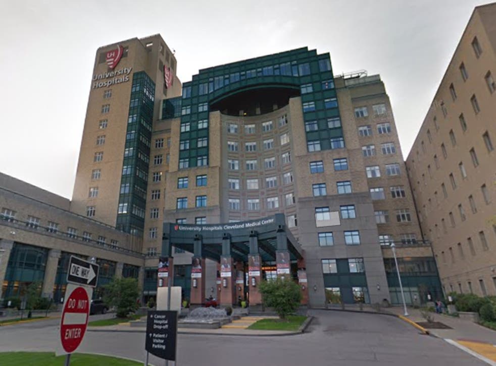 <p>University Hospital en Cleveland, Ohio, donde un riñón fue transferido por error al paciente equivocado.</p>