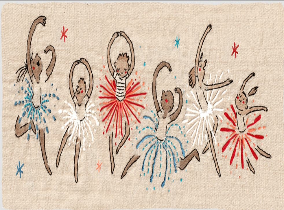 <p>El Doodle de este día fue dibujado, pintado y bordado sobre manta por la artista Hélène Leroux</p>