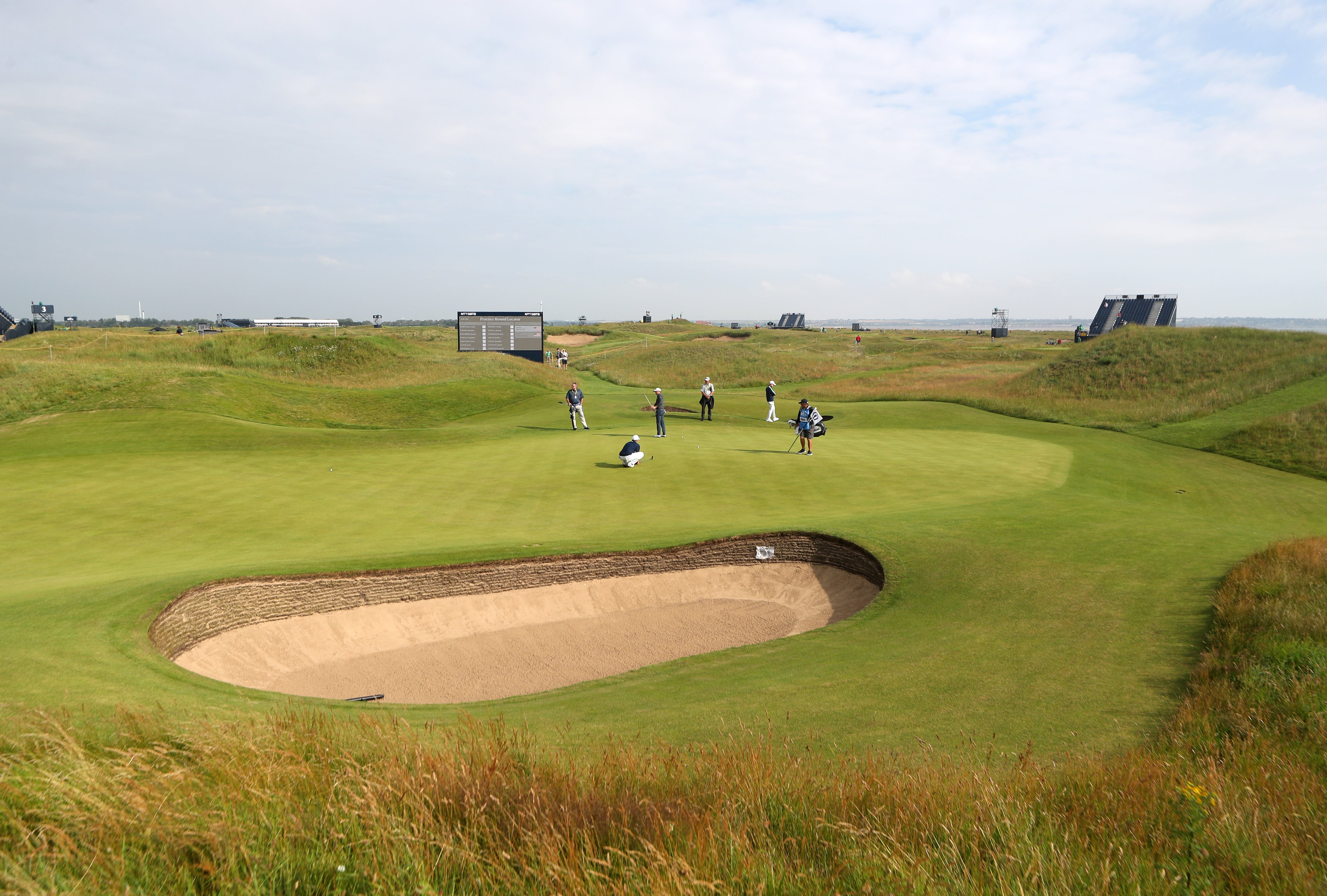 A general view of the sixth green at Royal St George's