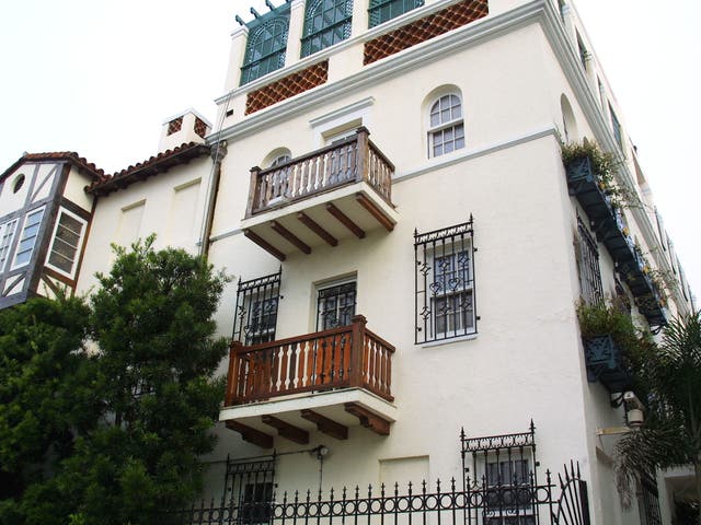 <p>Casa Casuarina, Gianni Versace’s former residence before he was murdered, photographed on 15 August 2001 in Miami Beach, Florida</p>