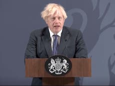 Boris Johnson news – live: PM admits he only has ‘skeleton’ levelling-up plan as major speech comes under fire