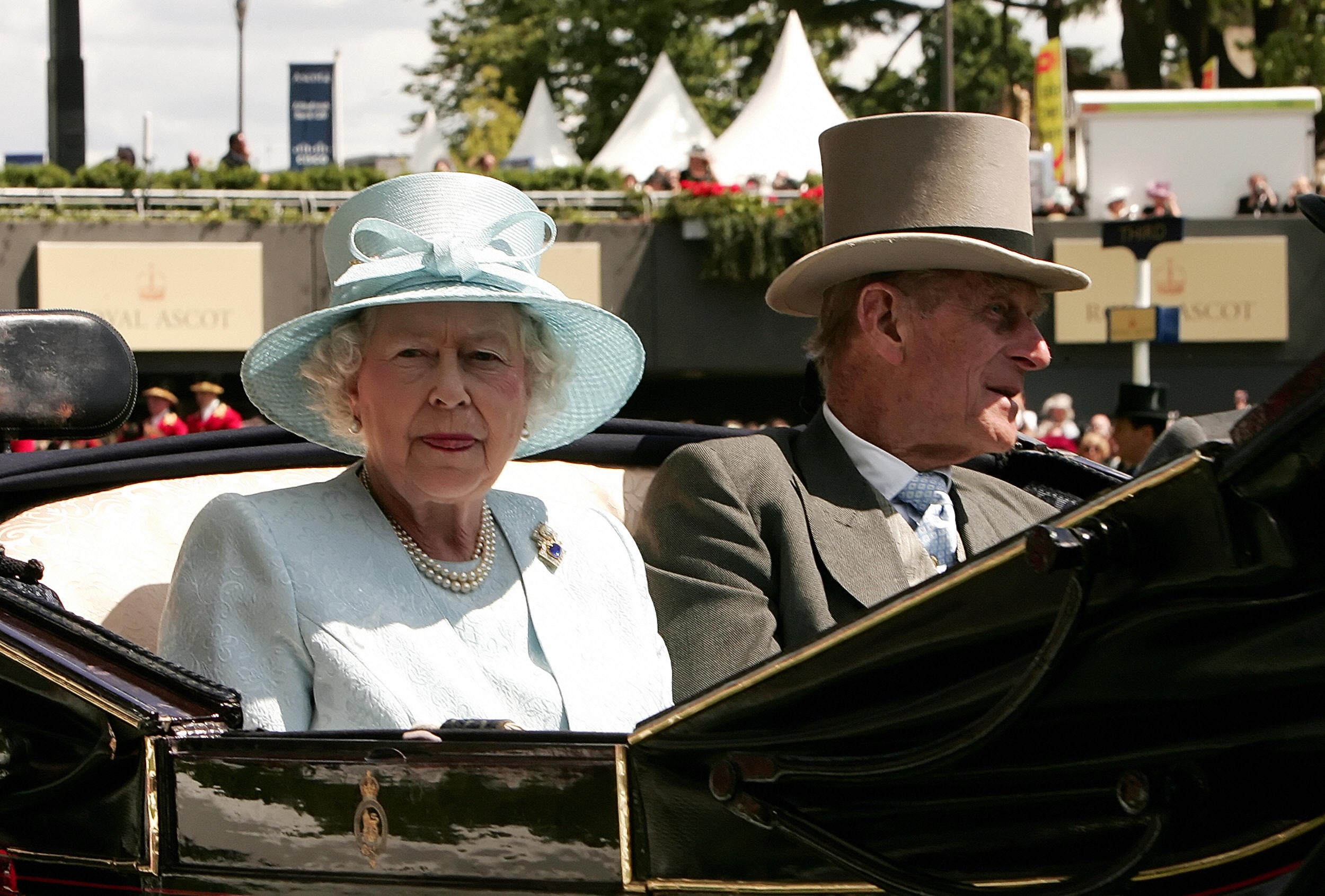 The Queen and the late Duke of Edinburgh at the Royal Ascot in 2008