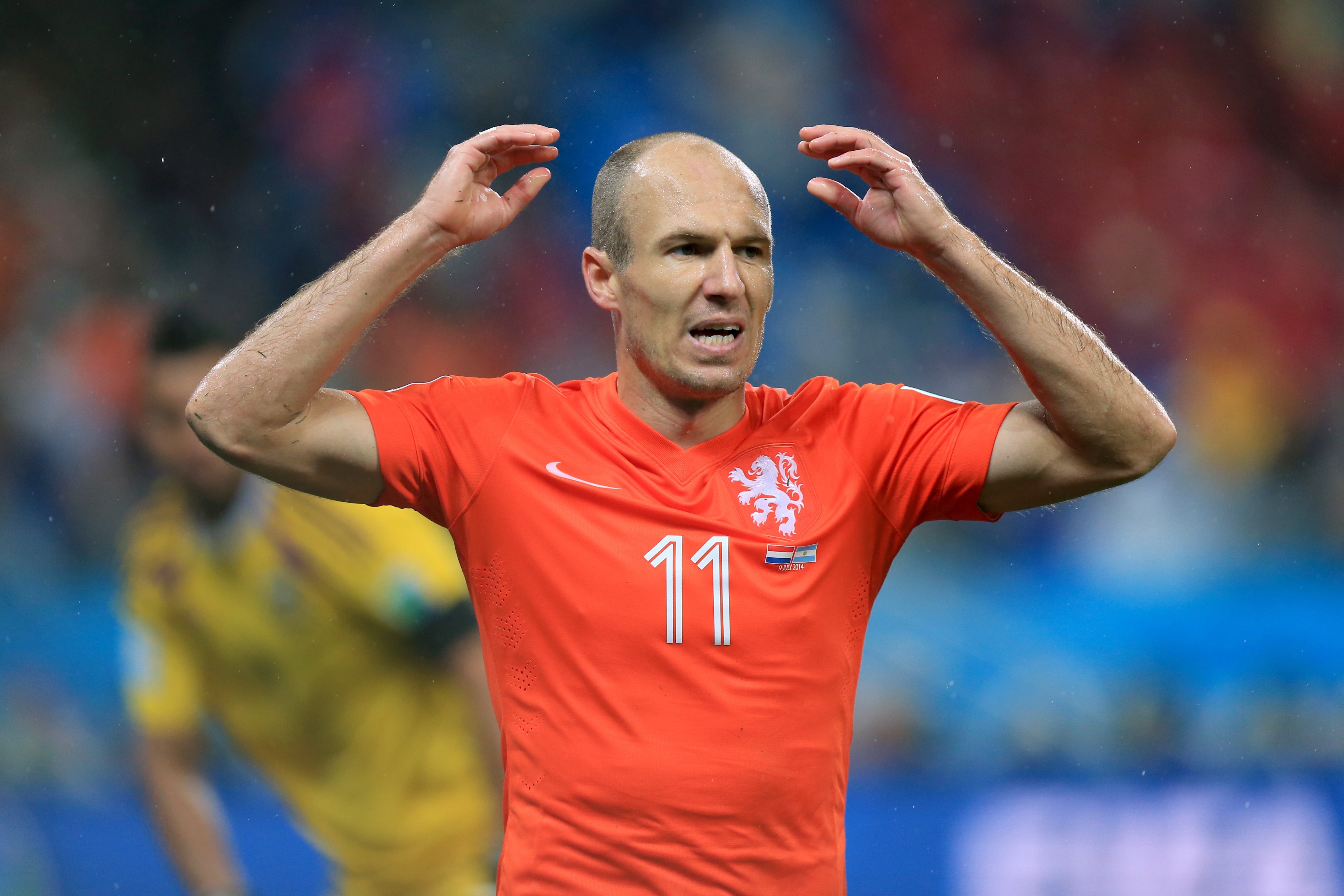 Arjen Robben in action for Netherlands