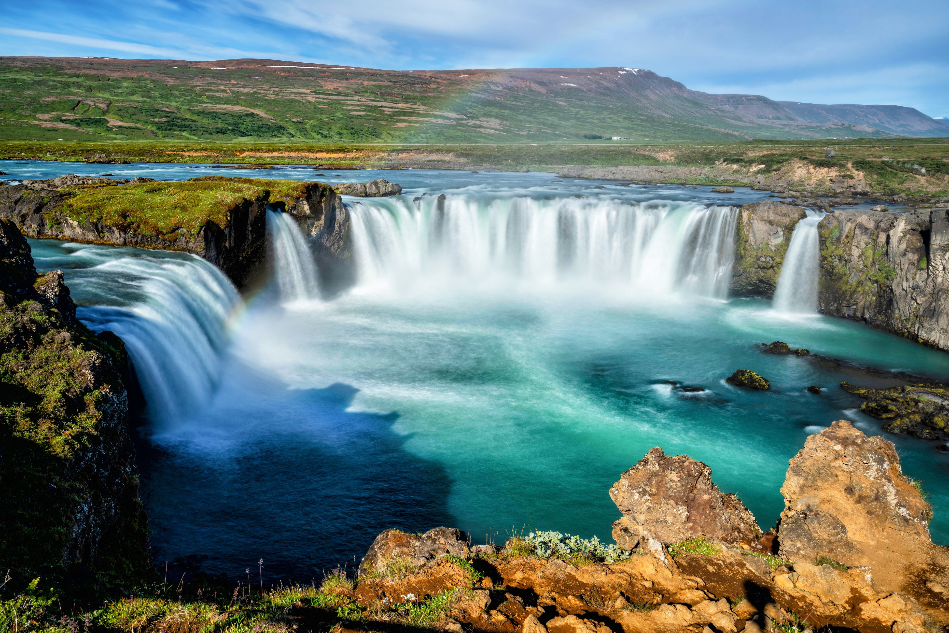 The Godafoss waterfall in Iceland