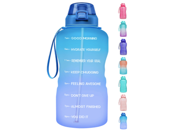 You bought a motivational water bottle. Oh yes you did